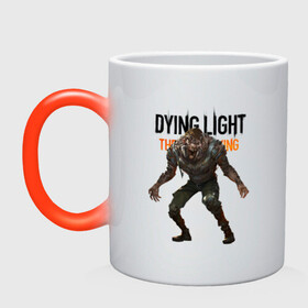 Кружка хамелеон с принтом Dying light Зараженный в Санкт-Петербурге, керамика | меняет цвет при нагревании, емкость 330 мл | Тематика изображения на принте: dying light | аномалия | зараженный | монстр | мутант | ужасы | урод | хоррор