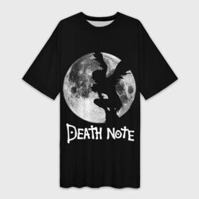 Платье-футболка 3D с принтом Мрачный Рюк  Death Note в Санкт-Петербурге,  |  | anime | death note | death note type | l | tegunvteg | аниме | деад нот | деад ноте | игра | лайт ягами | лого | логотип | персонаж | рюк