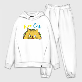 Мужской костюм хлопок OVERSIZE с принтом Taco Cat в Санкт-Петербурге,  |  | animal | cat | cute | kitty | meow | taco | друг | животные | киска | китти | кот | котенок | котик | котэ | кошечка | кошка | милый | мур | мяу | питомец | тако