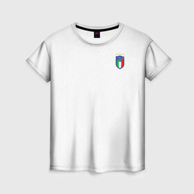 Женская футболка 3D с принтом сборная Италии в Санкт-Петербурге, 100% полиэфир ( синтетическое хлопкоподобное полотно) | прямой крой, круглый вырез горловины, длина до линии бедер | 2021 | championship | cup | dzyuba | russia | world | европы | испания | мира | мундиаль | форма | футбол | чемпионат
