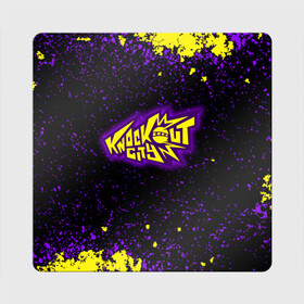 Магнит виниловый Квадрат с принтом Knockout City, logo в Санкт-Петербурге, полимерный материал с магнитным слоем | размер 9*9 см, закругленные углы | knockout city | вышибала | игра | логотипы игр | нокаут | нокаут сити | экшн
