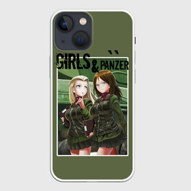 Чехол для iPhone 13 mini с принтом Девушки и танки в Санкт-Петербурге,  |  | anime girl | girls and panzer | girls and tanks | girls und panzer | japan | tanks | аниме девушки | девушки и танки | мако рэйдзэй | михо нисидзуми | персонажи аниме | саори такэбэ | танки | хаки | хана исудзу | юкари акияма