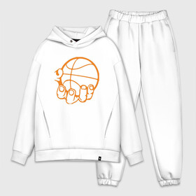 Мужской костюм хлопок OVERSIZE с принтом My Ball в Санкт-Петербурге,  |  | basketball | game | nba | sport | streetball | баскетбол | баскетболист | игра | игрок | мяч | нба | спорт | стритбол | тренер