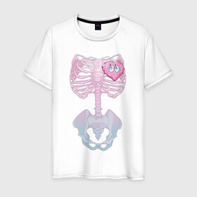 Мужская футболка хлопок с принтом yumemi riamu (Риаму Юмэми) в Санкт-Петербурге, 100% хлопок | прямой крой, круглый вырез горловины, длина до линии бедер, слегка спущенное плечо. | anime | yumemi riamu | аниме | девушки золушки | риаму юмэми | сердце | скелет | хэллоуин