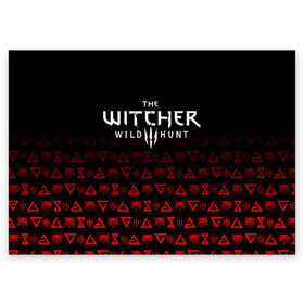 Поздравительная открытка с принтом THE WITCHER [1] в Санкт-Петербурге, 100% бумага | плотность бумаги 280 г/м2, матовая, на обратной стороне линовка и место для марки
 | the witcher | the witcher wild hunt | ведьмак | ведьмак 3: дикая охота