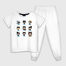 Детская пижама хлопок с принтом Octodex в Санкт-Петербурге, 100% хлопок |  брюки и футболка прямого кроя, без карманов, на брюках мягкая резинка на поясе и по низу штанин
 | github | octo | wan catnobi | кот | осьминог