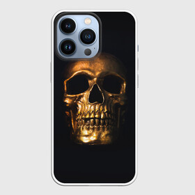 Чехол для iPhone 13 Pro с принтом Golden Skull в Санкт-Петербурге,  |  | Тематика изображения на принте: golden | midas | skull | иллюстрация | черепа