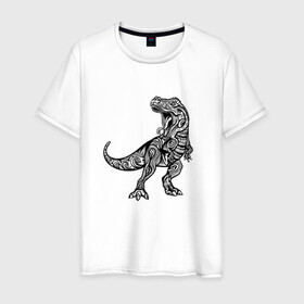 Мужская футболка хлопок с принтом Тираннозавр узор Мандала в Санкт-Петербурге, 100% хлопок | прямой крой, круглый вырез горловины, длина до линии бедер, слегка спущенное плечо. | Тематика изображения на принте: art | ethnic | grunge | mandala | pattern | pop culture | rex | science | t rex | tribal | tyrannosaurus rex | vintage | арт | вензеля | винтаж | гранж | динозавр | наука | паттерн | популярная культура | теропод | ти рекс | тиранозавр | тирекс | хищник |