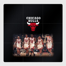 Магнитный плакат 3Х3 с принтом CHICAGO BULLS [3] в Санкт-Петербурге, Полимерный материал с магнитным слоем | 9 деталей размером 9*9 см | basketball | bulls | chicago | chicago bulls | jordan | nba | баскетбол | джордан | нба | чикаго буллз