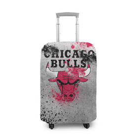 Чехол для чемодана 3D с принтом CHICAGO BULLS [8] в Санкт-Петербурге, 86% полиэфир, 14% спандекс | двустороннее нанесение принта, прорези для ручек и колес | basketball | bulls | chicago | chicago bulls | jordan | nba | баскетбол | джордан | нба | чикаго буллз