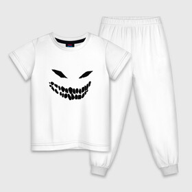 Детская пижама хлопок с принтом Ghost face в Санкт-Петербурге, 100% хлопок |  брюки и футболка прямого кроя, без карманов, на брюках мягкая резинка на поясе и по низу штанин
 | disturbed | drain | face | ghost | дрейн | монстр | призрак