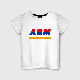 Детская футболка хлопок с принтом Армения - Armenia в Санкт-Петербурге, 100% хлопок | круглый вырез горловины, полуприлегающий силуэт, длина до линии бедер | armenia | armenya | арарат | армения | армяне | армянин | арцах | горы | ереван | кавказ | народ | саркисян | ссср | страна | флаг