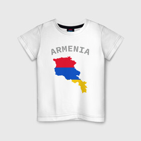 Детская футболка хлопок с принтом Карта Армении в Санкт-Петербурге, 100% хлопок | круглый вырез горловины, полуприлегающий силуэт, длина до линии бедер | armenia | armenya | арарат | армения | армяне | армянин | арцах | горы | ереван | кавказ | народ | саркисян | ссср | страна | флаг