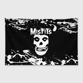 Флаг-баннер с принтом MISFITS [4] в Санкт-Петербурге, 100% полиэстер | размер 67 х 109 см, плотность ткани — 95 г/м2; по краям флага есть четыре люверса для крепления | misfits | music | rock | мисфитс | музыка | рок