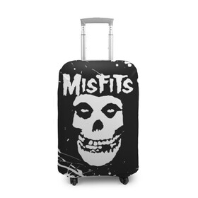 Чехол для чемодана 3D с принтом MISFITS [4] в Санкт-Петербурге, 86% полиэфир, 14% спандекс | двустороннее нанесение принта, прорези для ручек и колес | misfits | music | rock | мисфитс | музыка | рок