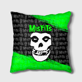 Подушка 3D с принтом MISFITS [3] в Санкт-Петербурге, наволочка – 100% полиэстер, наполнитель – холлофайбер (легкий наполнитель, не вызывает аллергию). | состоит из подушки и наволочки. Наволочка на молнии, легко снимается для стирки | misfits | music | rock | мисфитс | музыка | рок