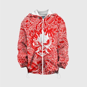 Детская куртка 3D с принтом Samurai в Санкт-Петербурге, 100% полиэстер | застежка — молния, подол и капюшон оформлены резинкой с фиксаторами, по бокам — два кармана без застежек, один потайной карман на груди, плотность верхнего слоя — 90 г/м2; плотность флисового подклада — 260 г/м2 | Тематика изображения на принте: cd projekt red | cyberpunk | cyberpunk 2077 | rdcbp101277 | samurai | киберпанк | киберпанк 2077