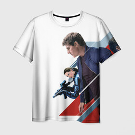 Мужская футболка 3D с принтом Mission: Impossible Art в Санкт-Петербурге, 100% полиэфир | прямой крой, круглый вырез горловины, длина до линии бедер | актер | миссия невыполнима | фильм