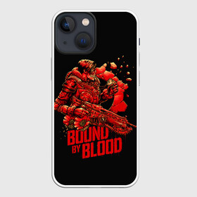 Чехол для iPhone 13 mini с принтом Bound of blood в Санкт-Петербурге,  |  | game | games | gears of war | gow | гирс оф вар | гов | игра | игры | маркус феникс | пуфкы ща цфк