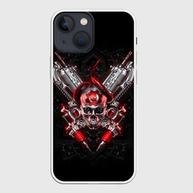 Чехол для iPhone 13 mini с принтом Skull of Gears в Санкт-Петербурге,  |  | game | games | gears of war | gow | гирс оф вар | гов | игра | игры | маркус феникс | пуфкы ща цфк