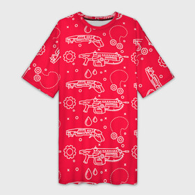 Платье-футболка 3D с принтом Gears pattern в Санкт-Петербурге,  |  | game | games | gears of war | gow | гирс оф вар | гов | игра | игры | маркус феникс | пуфкы ща цфк