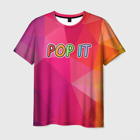 Мужская футболка 3D с принтом POP IT | ПОП ИТ (Z) в Санкт-Петербурге, 100% полиэфир | прямой крой, круглый вырез горловины, длина до линии бедер | 2021 | pop it | антистресс | лопни | лопни это | поп ит | попыт | симпл димпл