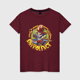 Женская футболка хлопок с принтом Five Finger Death Punch в Санкт-Петербурге, 100% хлопок | прямой крой, круглый вырез горловины, длина до линии бедер, слегка спущенное плечо | car | groove metal | group | rock | автомобиль | грув металл | группа | рок