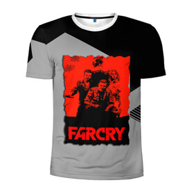 Мужская футболка 3D спортивная с принтом FARCRY  в Санкт-Петербурге, 100% полиэстер с улучшенными характеристиками | приталенный силуэт, круглая горловина, широкие плечи, сужается к линии бедра | farcry | fc 5 | fc5 | фар край