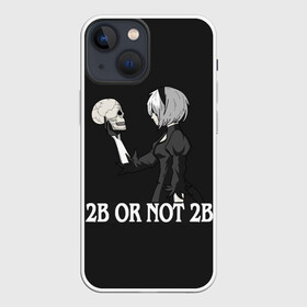 Чехол для iPhone 13 mini с принтом 2B OR NOT 2B в Санкт-Петербурге,  |  | 2a | 2б | ahegao | anime | automata | b2 | cyber | emil | girl | girls | glitch | hikka | neon | nier | senpai | waifu | yorha | а2 | аниме | ахегао | вайфу | глитч | глич | девушка | кибер | манга | неон | семпай | сенпай | тян | тяночка | 