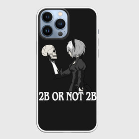 Чехол для iPhone 13 Pro Max с принтом 2B OR NOT 2B в Санкт-Петербурге,  |  | 2a | 2б | ahegao | anime | automata | b2 | cyber | emil | girl | girls | glitch | hikka | neon | nier | senpai | waifu | yorha | а2 | аниме | ахегао | вайфу | глитч | глич | девушка | кибер | манга | неон | семпай | сенпай | тян | тяночка | 