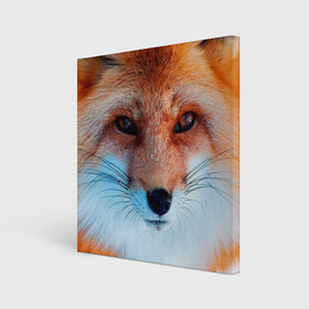 Холст квадратный с принтом Мордочка лисы в Санкт-Петербурге, 100% ПВХ |  | fox | foxy | животное | звери | лиса | лисенок | лисичка | милая | рыжая | фокс