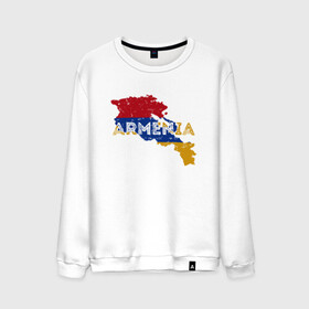 Мужской свитшот хлопок с принтом Armenia Map в Санкт-Петербурге, 100% хлопок |  | armenia | armenya | арарат | армения | армяне | армянин | горы | ереван | кавказ | народ | саркисян | ссср | страна | флаг