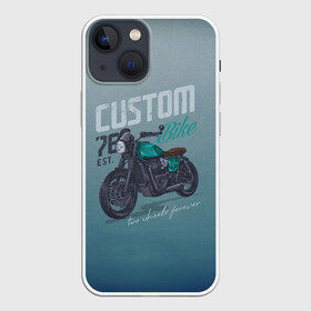 Чехол для iPhone 13 mini с принтом Custom Bike в Санкт-Петербурге,  |  | bike | custom | байк | байкер | кастом | мото | мотокросс | мотоцикл | скорость