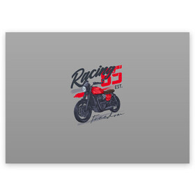 Поздравительная открытка с принтом Racing 85 в Санкт-Петербурге, 100% бумага | плотность бумаги 280 г/м2, матовая, на обратной стороне линовка и место для марки
 | Тематика изображения на принте: bike | custom | байк | байкер | кастом | мото | мотокросс | мотоцикл | скорость