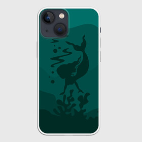 Чехол для iPhone 13 mini с принтом Русалка в Санкт-Петербурге,  |  | flowers | mermaid | морская | русалка | русалочка | ундина | цветы
