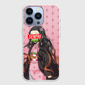 Чехол для iPhone 13 Pro с принтом SENPAI NEZUKO | НЕЗУКО ПАТТЕРН в Санкт-Петербурге,  |  | anime | demon slayer | kimetsu no yaiba | senpai | аниме | бесконечный поезд | зеницу | иноске | иноске хашибира | клинок | клинок рассекающий демонов | манга | недзуко | незука | незуко | нэзуко | рассекающий демонов