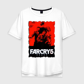 Мужская футболка хлопок Oversize с принтом FARCRY  | ФАРКРАЙ  в Санкт-Петербурге, 100% хлопок | свободный крой, круглый ворот, “спинка” длиннее передней части | farcry | fc 5 | fc5 | фар край