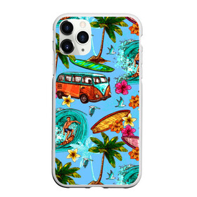 Чехол для iPhone 11 Pro матовый с принтом Пальмы волны серфинг в Санкт-Петербурге, Силикон |  | beach | club | palm | party | sea | summer | tropical | волна | волны | жара | летние | лето | море | очки | пальмы | пляж | серф | серфинг | тропический