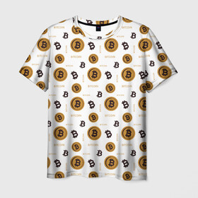 Мужская футболка 3D с принтом Узор и биткоина Pattern в Санкт-Петербурге, 100% полиэфир | прямой крой, круглый вырез горловины, длина до линии бедер | Тематика изображения на принте: binance | bitcoin | blockchain | btc | crypto | dogecoin | ethereum | tether | xrp | бинанс | блокчейн | валюта | деньги | доге | криптовалюта | майнер | майнинг | монеты | паттерн | цифровая валюта | цифровое золото | эфир