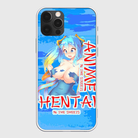 Чехол для iPhone 12 Pro с принтом Anime vs Hentai в Санкт-Петербурге, силикон | область печати: задняя сторона чехла, без боковых панелей | девушка | надпись | хентаи