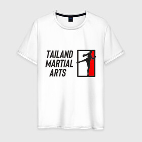 Мужская футболка хлопок с принтом MUAY THAI (двусторонняя) в Санкт-Петербурге, 100% хлопок | прямой крой, круглый вырез горловины, длина до линии бедер, слегка спущенное плечо. | boxing | fight night | kikcboxing | mma | muay thai | муай тай | тайский бокс