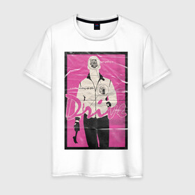 Мужская футболка хлопок с принтом drive в Санкт-Петербурге, 100% хлопок | прямой крой, круглый вырез горловины, длина до линии бедер, слегка спущенное плечо. | drive | драйв | кино | райан гослинг | фильмы