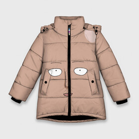 Зимняя куртка для девочек 3D с принтом Сайтама One-Punch Man в Санкт-Петербурге, ткань верха — 100% полиэстер; подклад — 100% полиэстер, утеплитель — 100% полиэстер. | длина ниже бедра, удлиненная спинка, воротник стойка и отстегивающийся капюшон. Есть боковые карманы с листочкой на кнопках, утяжки по низу изделия и внутренний карман на молнии. 

Предусмотрены светоотражающий принт на спинке, радужный светоотражающий элемент на пуллере молнии и на резинке для утяжки. | one punch man | аниме | лицо | приколы | сайтама | удар