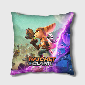 Подушка 3D с принтом Ratchet & Clank: Rift Apart в Санкт-Петербурге, наволочка – 100% полиэстер, наполнитель – холлофайбер (легкий наполнитель, не вызывает аллергию). | состоит из подушки и наволочки. Наволочка на молнии, легко снимается для стирки | action | animals | nextgen | pc | playstation | ps 5 | ratchet and clank rift apart | robot | sony | steam | top | valve | video games | weapon | xbox | валв | видео игры | животные | иксбокс | некстген | оружие | пк | плейстейшен | пс 5 | робот 