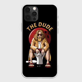 Чехол для iPhone 12 Pro с принтом THE DUDE (Big Lebowski) в Санкт-Петербурге, силикон | область печати: задняя сторона чехла, без боковых панелей | Тематика изображения на принте: abide | big | dude | jeff | lebowski | the | большой | лебовски | фильм | чувак