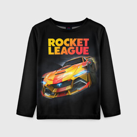 Детский лонгслив 3D с принтом Rocket League / Рокет Лига в Санкт-Петербурге, 100% полиэстер | длинные рукава, круглый вырез горловины, полуприлегающий силуэт
 | auto | avto | car | game | league | race | rocket | гонки | игра | машина | рокет лига | тачка | тачки