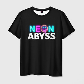 Мужская футболка 3D с принтом Neon Abyss в Санкт-Петербурге, 100% полиэфир | прямой крой, круглый вырез горловины, длина до линии бедер | abyss | game | neon | абис | аид | бездна | игра | мрачный отряд | неон эбесс | эбис