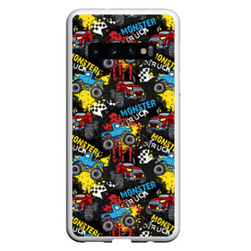 Чехол для Samsung Galaxy S10 с принтом MONSTER TRUCK в Санкт-Петербурге, Силикон | Область печати: задняя сторона чехла, без боковых панелей | 4x4 | hummer | monster | truck | гонка | гонщик | грузовики | джип | джипы | кольцевые гонки | хаммер