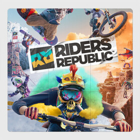 Магнитный плакат 3Х3 с принтом Riders Republic в Санкт-Петербурге, Полимерный материал с магнитным слоем | 9 деталей размером 9*9 см | gamer | games | open world | rider | ubisoft