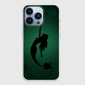 Чехол для iPhone 13 Pro с принтом Русалка силуэт в Санкт-Петербурге,  |  | flowers | mermaid | морская | русалка | русалочка | ундина | цветы